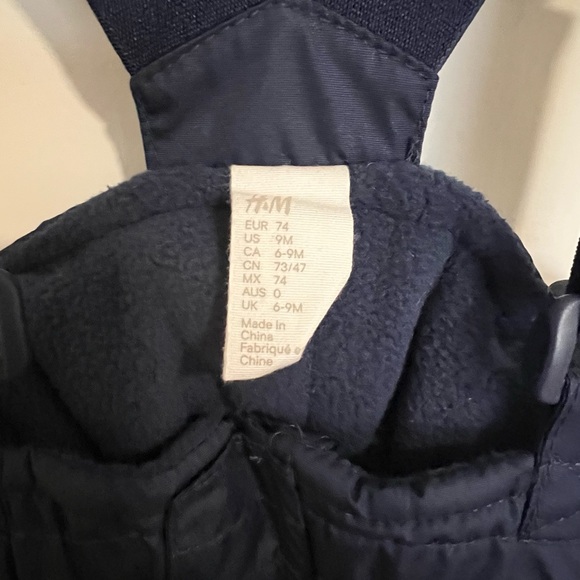 Navy blue snow bib - Picture 2 of 3